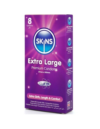 SKINS TAMAAO XL PRESERVATIVOS PREMIUM PACK 8