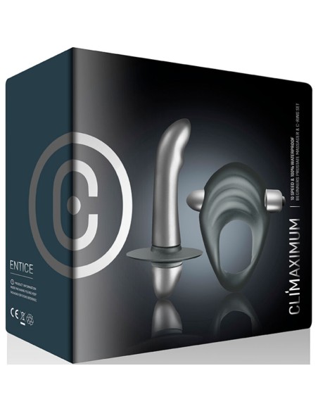 CLIMAXIMUM ENTICE KIT ANILLO PARA PENE VIBRADOR PRASTATA PRINCIPIANTES