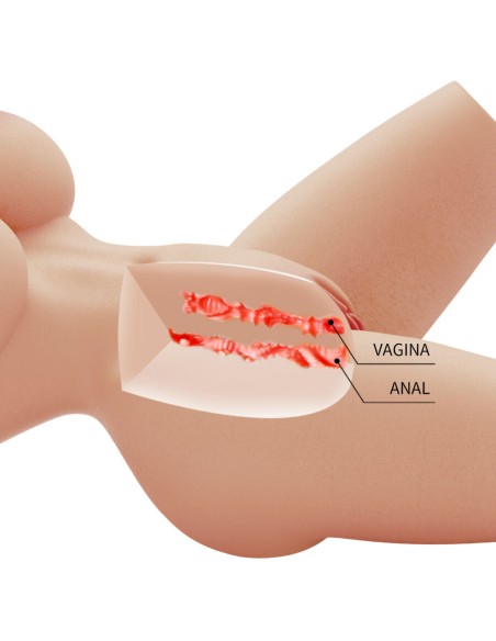 CRAZY BULL LILY TORSO FEMENINO REALISTA VAGINA Y ANAL 4 KG