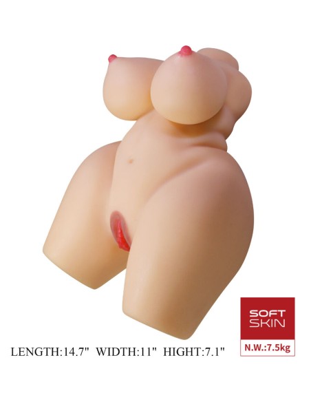 CRAZY BULL GRACE TORSO FEMENINO REALISTA VAGINA Y ANAL 75 KG