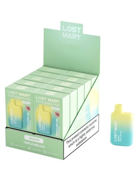 LOST MARY BM600 VAPER NICOTINA 2 DESECHABLE SABOR TRIPLE MELAN