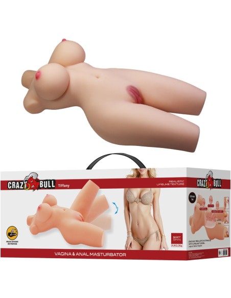 CRAZY BULL TIFFANY TORSO FEMENINO REALISTA VAGINA Y ANAL 55 KG