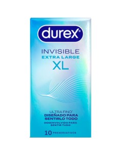 DUREX PRESERVATIVOS INVISIBLE XL 10 UNIDADES