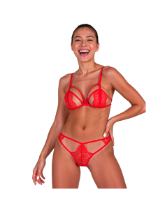 PASSION ANUVERA SET SUJETADOR TANGA ROJO L XL