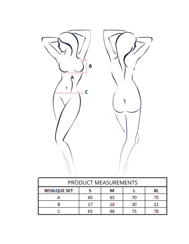 PASSION RESILQUE SET SUJETADOR TANGA BLANCO S M