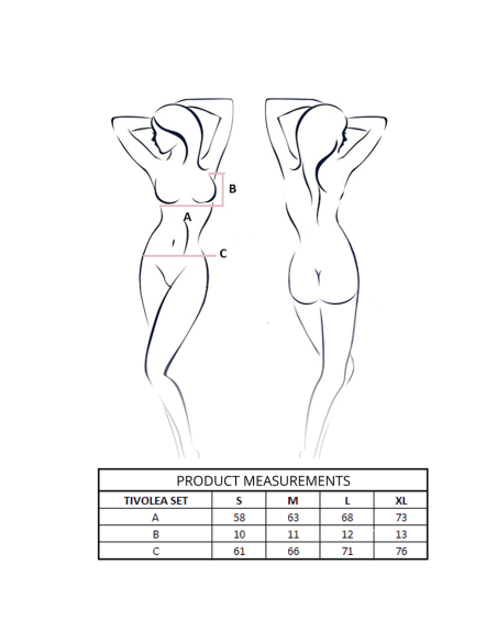 PASSION TIVOLEA SET SUJETADOR TANGA NEGRO S M PASSION TIVOLEA SET SUJETADOR TANGA NEGRO S M