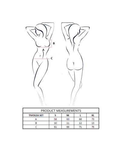 PASSION TIVOLEA SET SUJETADOR TANGA NEGRO L XL