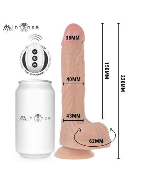 MR INTENSE BALDWIN REALISTICO MULTIFUNCIAN CON VIBRACIAN UP AND DOWN CONTROL REMOTO 22 CM O 4 CM