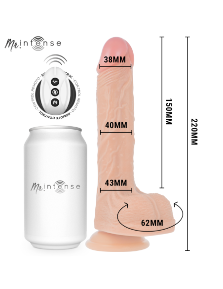 MR INTENSE BROSNAN REALASTICO MULTIFUNCIAN CON VIBRACIAN UP AND DOWN CONTROL REMOTO 22 CM O 4 CM
