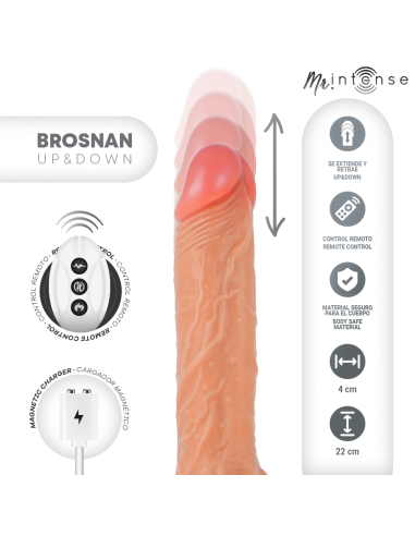 MR INTENSE BROSNAN REALASTICO MULTIFUNCIAN CON VIBRACIAN UP AND DOWN CONTROL REMOTO 22 CM O 4 CM
