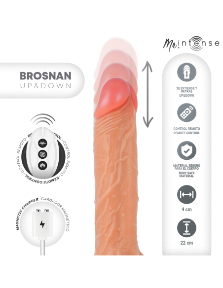 MR INTENSE BROSNAN REALASTICO MULTIFUNCIAN CON VIBRACIAN UP AND DOWN CONTROL REMOTO 22 CM O 4 CM MR INTENSE BROSNAN REALASTICO MULTIFUNCIAN CON VIBRACIAN UP AND DOWN CONTROL REMOTO 22 CM O 4 CM