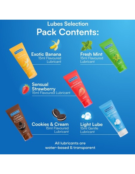 PASANTE PACK LUBRICANTES SABORES VARIADOS 5 UDS X 15 ML