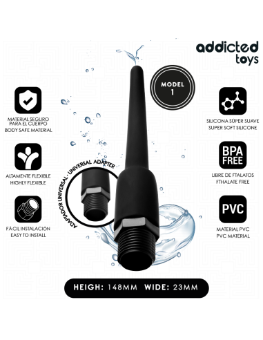 ADDICTED TOYS LIMPIADOR ANAL CON ADAPTADOR UNIVERSAL MODELO 1