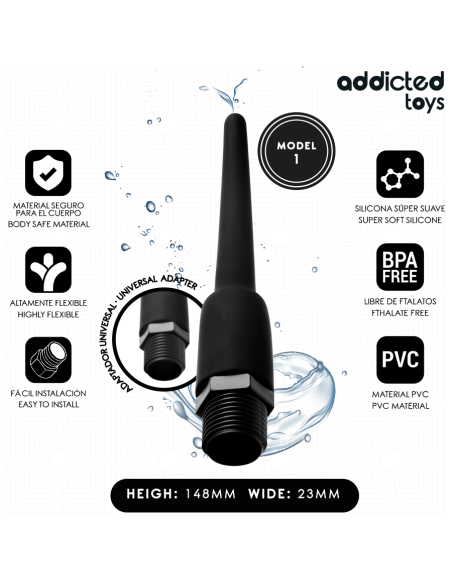 ADDICTED TOYS LIMPIADOR ANAL CON ADAPTADOR UNIVERSAL MODELO 1