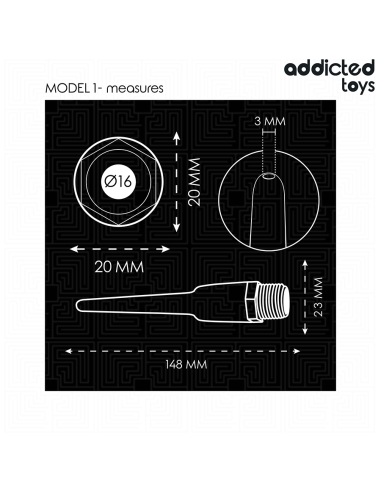 ADDICTED TOYS LIMPIADOR ANAL CON ADAPTADOR UNIVERSAL MODELO 1