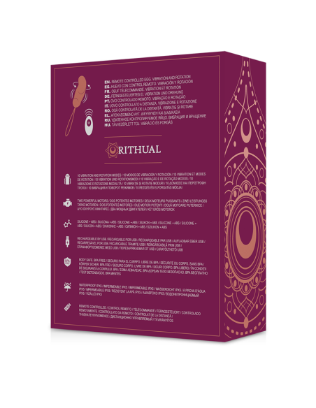RITHUAL ESHA HUEVO CONTROL REMOTO SISTEMA ROTACIoN VIBRACIoN