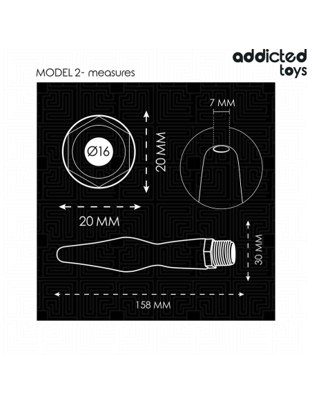 ADDICTED TOYS LIMPIADOR ANAL CON ADAPTADOR UNIVERSAL MODELO 2
