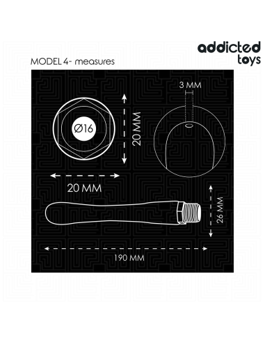 ADDICTED TOYS LIMPIADOR ANAL CON ADAPTADOR UNIVERSAL MODELO 4