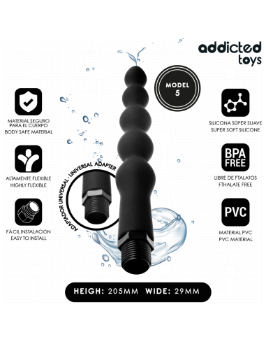 ADDICTED TOYS LIMPIADOR ANAL CON ADAPTADOR UNIVERSAL MODELO 5