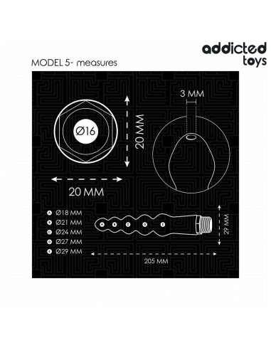 ADDICTED TOYS LIMPIADOR ANAL CON ADAPTADOR UNIVERSAL MODELO 5