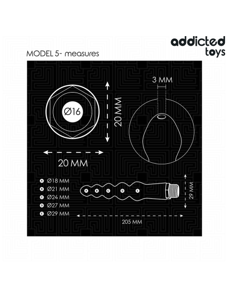 ADDICTED TOYS LIMPIADOR ANAL CON ADAPTADOR UNIVERSAL MODELO 5