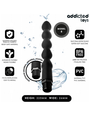ADDICTED TOYS LIMPIADOR ANAL CON ADAPTADOR UNIVERSAL MODELO 6