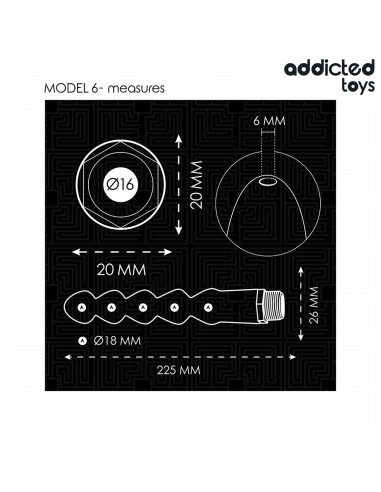 ADDICTED TOYS LIMPIADOR ANAL CON ADAPTADOR UNIVERSAL MODELO 6