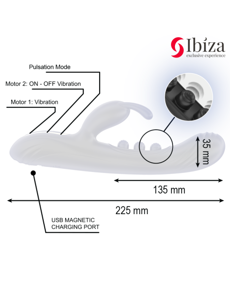 IBIZA VIBRADOR RABBIT PERLAS CON PULSACIAN IBIZA VIBRADOR RABBIT PERLAS CON PULSACIAN