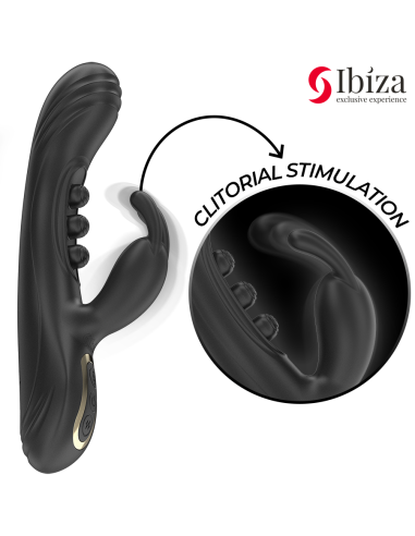 IBIZA VIBRADOR RABBIT PERLAS CON PULSACIAN