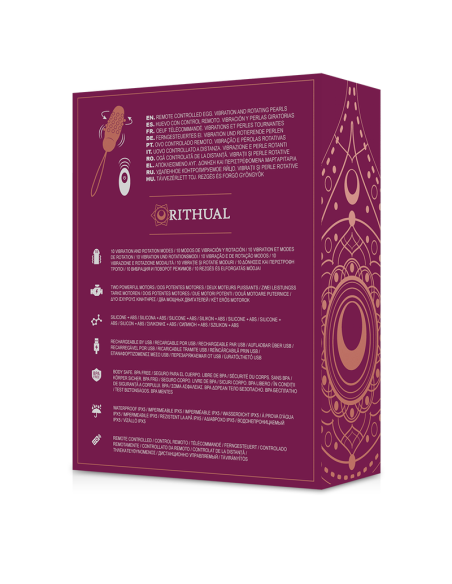 RITHUAL SITA HUEVO CONTROL REMOTO ROTACIoN DE PERLAS VIBRACIoN