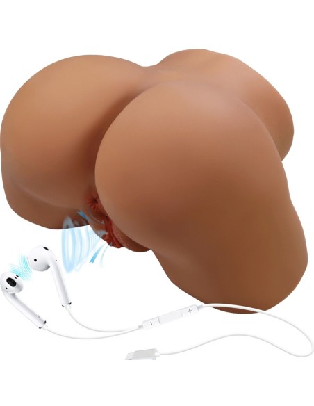CRAZY BULL GERIANN TRASERO FEMENINO REALISTA VIBRADOR SUCCIONADOR CON SONIDO 55 KG