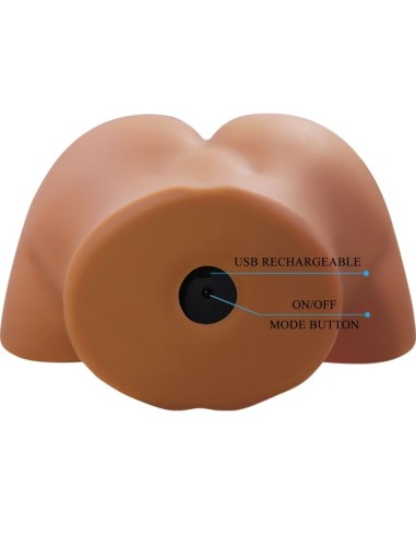 CRAZY BULL GERIANN TRASERO FEMENINO REALISTA VIBRADOR SUCCIONADOR CON SONIDO 55 KG