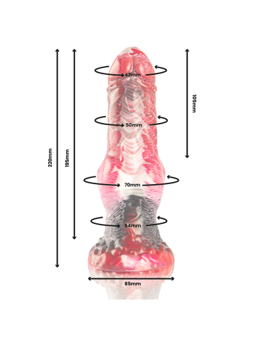 EPIC HELIOS DILDO CON TESTACULOS CALOR Y AXTASIS