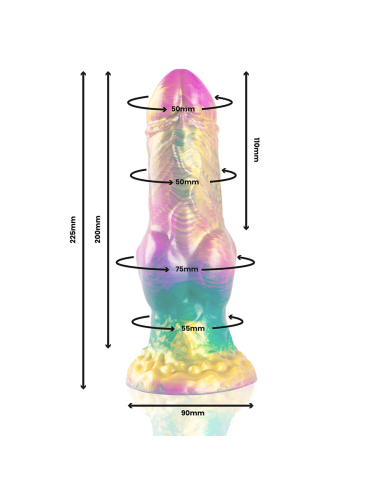 EPIC IRIS DILDO CON TESTACULOS ARCOARIS DE PLACER