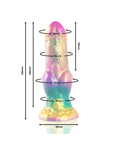 EPIC IRIS DILDO CON TESTACULOS ARCOARIS DE PLACER