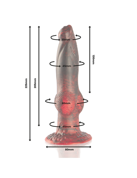 EPIC PROMETHEUS DILDO TITAN EN LLAMAS RECARGABLE CONTROL REMOTO
