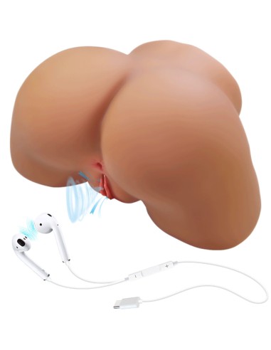 CRAZY BULL ILANA TRASERO FEMENINO REALISTA VIBRADOR SUCCIONADOR CON SONIDO 68 KG