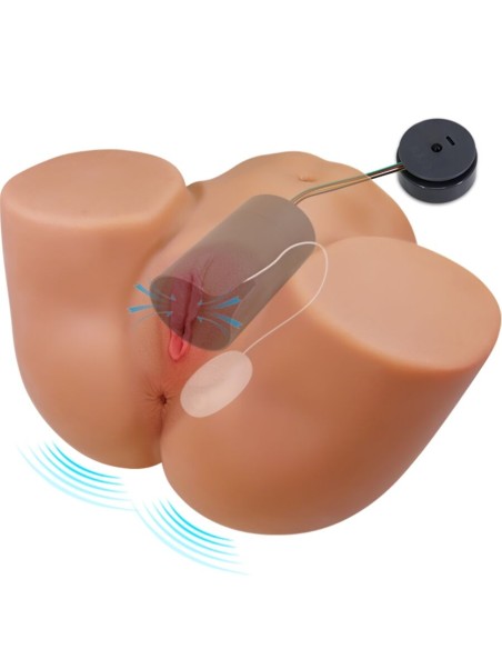 CRAZY BULL ILANA TRASERO FEMENINO REALISTA VIBRADOR SUCCIONADOR CON SONIDO 68 KG
