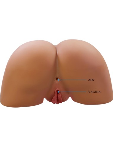 CRAZY BULL ILANA TRASERO FEMENINO REALISTA VIBRADOR SUCCIONADOR CON SONIDO 68 KG