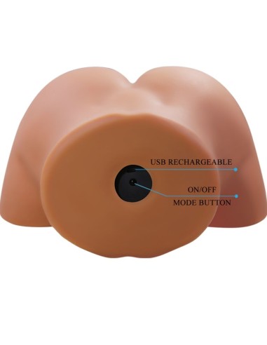 CRAZY BULL ILANA TRASERO FEMENINO REALISTA VIBRADOR SUCCIONADOR CON SONIDO 68 KG
