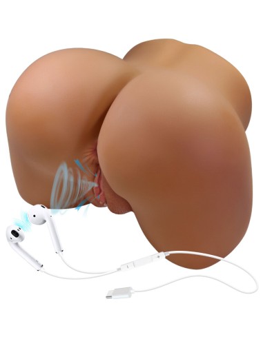 CRAZY BULL WENDY TRASERO FEMENINO REALISTA VIBRADOR SUCCIONADOR CON SONIDO 11 KG
