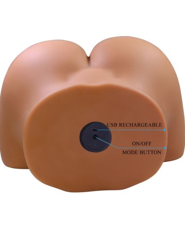 CRAZY BULL WENDY TRASERO FEMENINO REALISTA VIBRADOR SUCCIONADOR CON SONIDO 11 KG