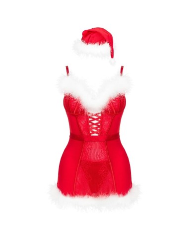 LIVCO CORSETTI FASHION AGETHE LC 90607 CAMISA TANGA GORRO NAVIDEAO L XL