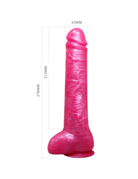 BAILE DONG DILDO REALASTICO ROSA CON VENTOSA