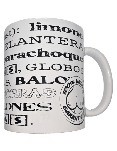 DIABLO PICANTE TAZA BLANCA DE SINANIMOS TETAS 370 ML