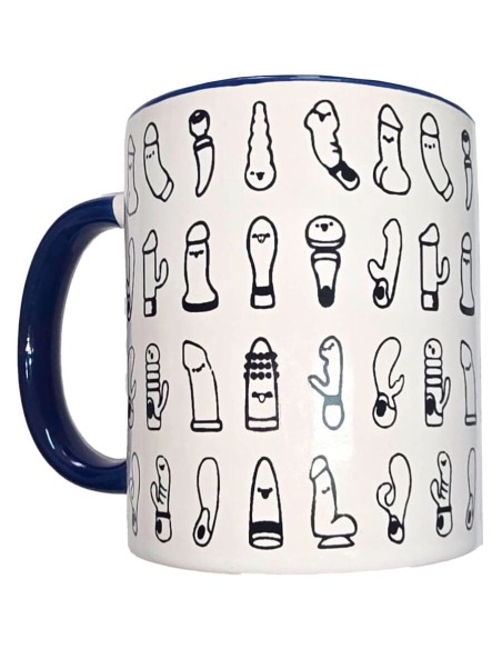 DIABLO PICANTE TAZA BLANCA VIBRADORES ASA AZUL 370 ML