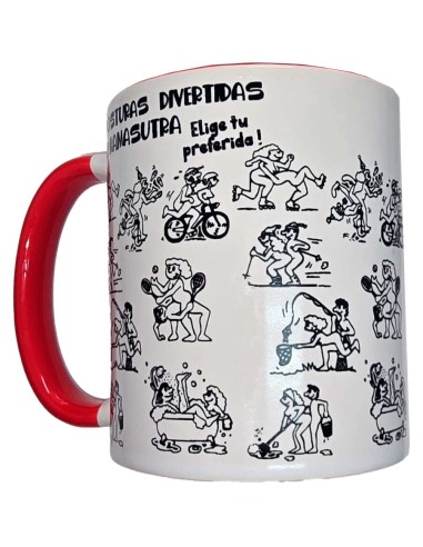 DIABLO PICANTE TAZA BLANCA POSTURAS KAMASUTRA ASA ROJA 370 ML