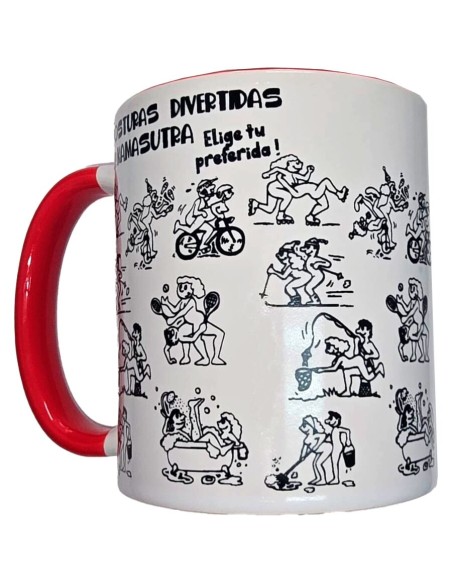 DIABLO PICANTE TAZA BLANCA POSTURAS KAMASUTRA ASA ROJA 370 ML
