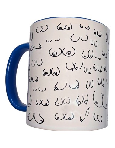 DIABLO PICANTE TAZA BLANCA TETAS ASA AZUL 370 ML