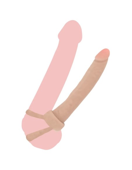 GET REAL DOUBLE TROUBLE PENETRADOR ANAL SILICONA 16 CM